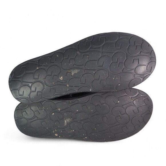 UGG Kallen Suede Moc Toe Pom Pop Suede Ankle Booties Black 1017541 Women's 7 - Picture 8 of 12